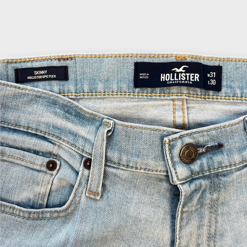 Hollister Skinny Jeans Light Wash Men’s W31 L30 Epic Flex Denim - Picture 2 of 7